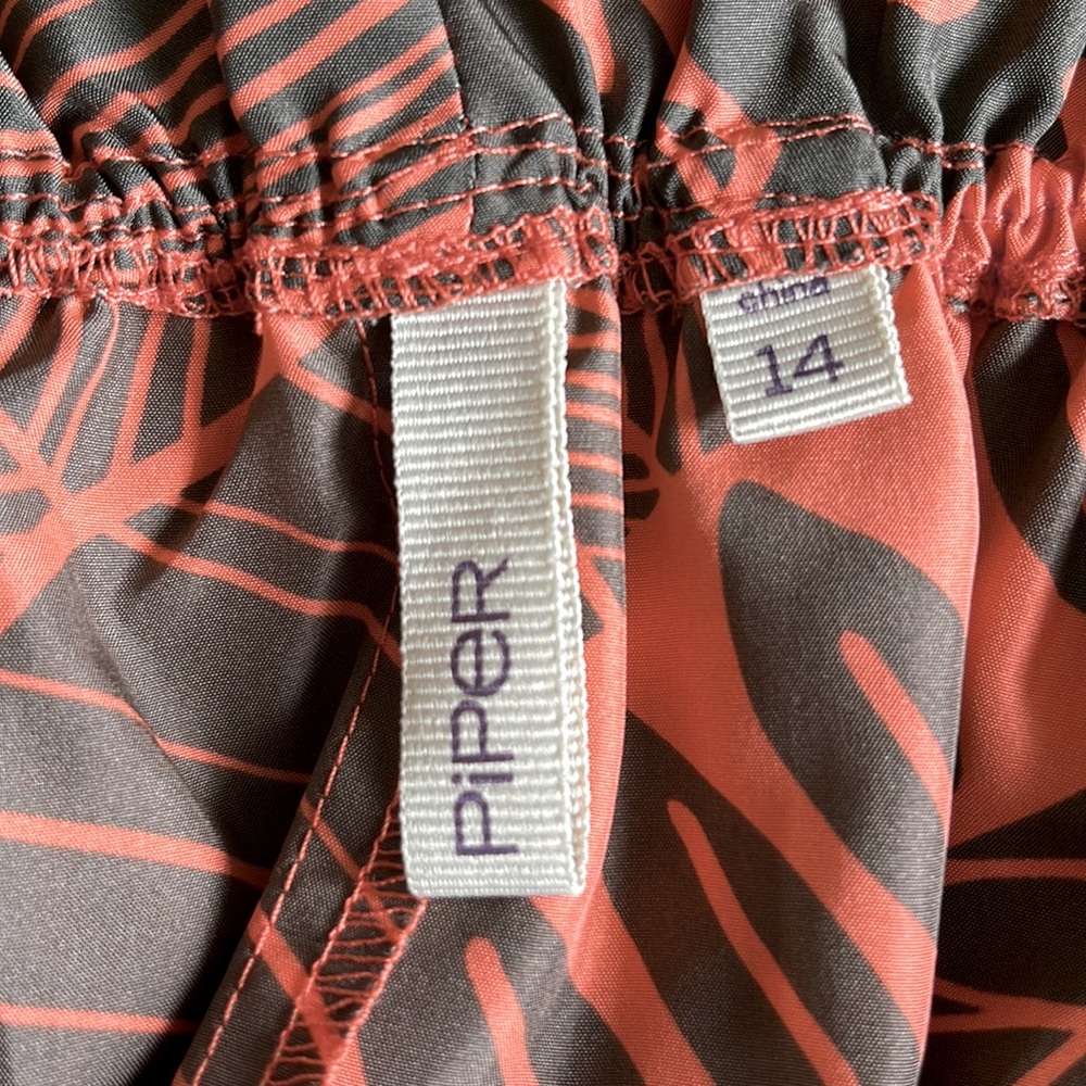PIPER Silk Maxi Dress, Mandala Print, Melon & Gray Colours - Picture 5 of 7